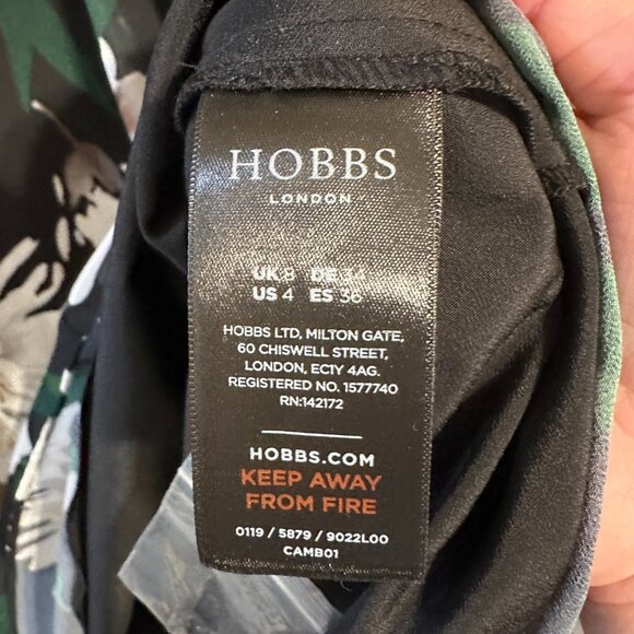 Hobbs London Floral A-line Chiffon Midi Dress - Picture 5 of 6